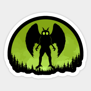 Mothman Moon Sticker